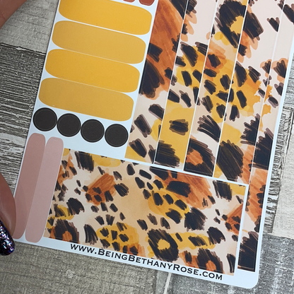 (0345) Passion Planner Daily stickers - Leopard