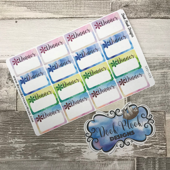 Watercolour Dinner stickers (DPD938)