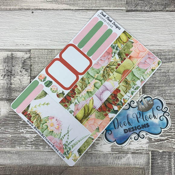 (0048) Passion Planner Daily stickers - Pastel succulents