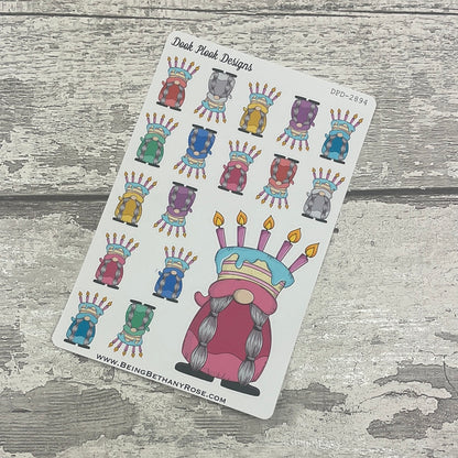 Birthday Gonk Character Stickers (DPD-2894)