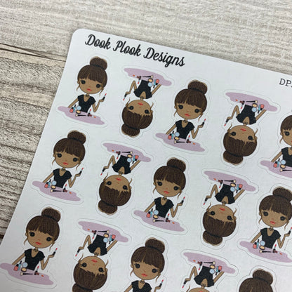 Black Woman - Beauty / Make Up Stickers (DPD1401)