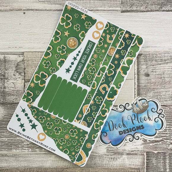(0636) Passion Planner Daily Wave stickers - Quinn Lucky Charm