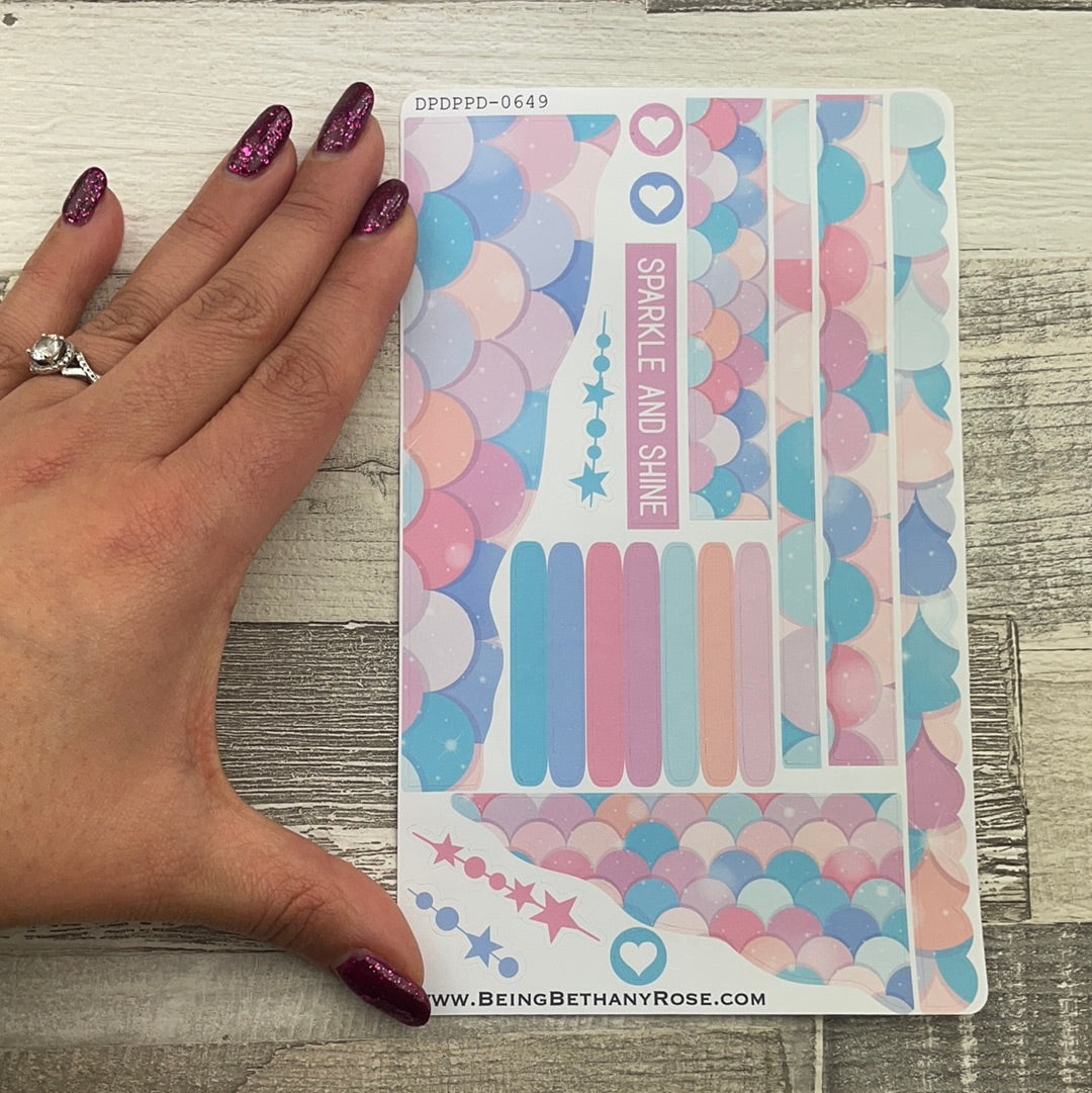 (0649) Passion Planner Daily Wave stickers - Ardella scales