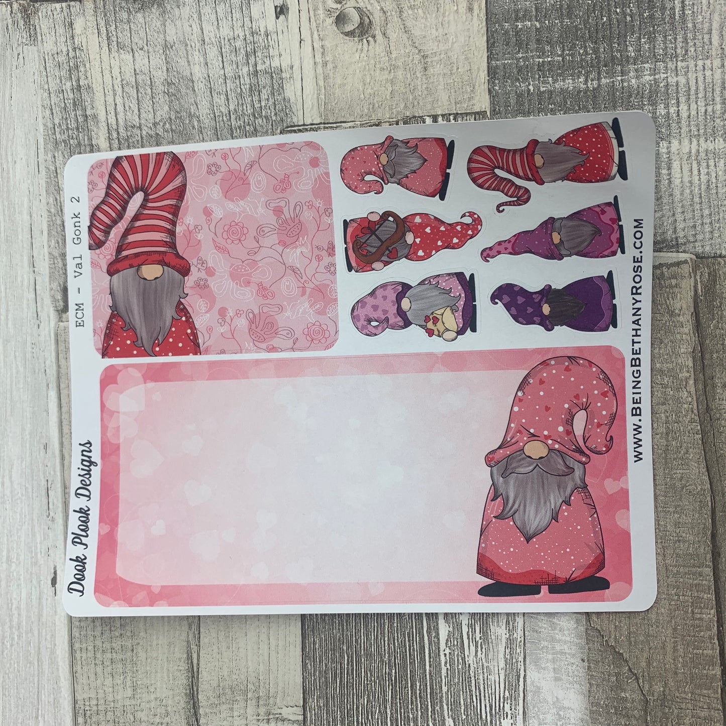 Erin Condren Month Dashboard Note Pages (Valentines Gonk)