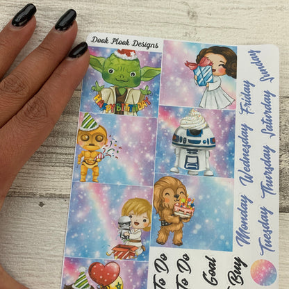 May the Force Birthday Monthly View Kit (can change month) for the Erin Condren Planners