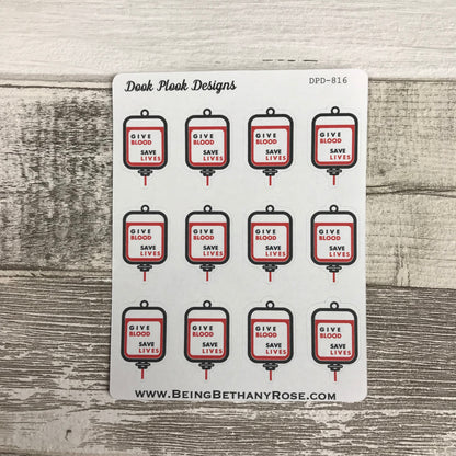 Give blood stickers (DPD816)