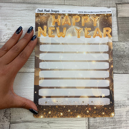 Erin Condren Month Note Pages (New Year)