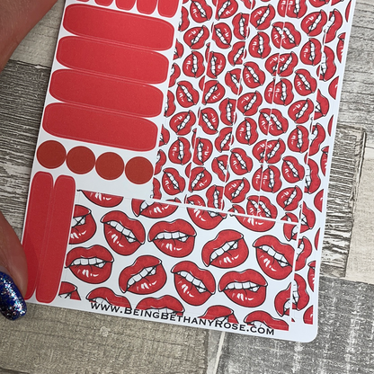 (0318) Passion Planner Daily stickers - Lip Biting