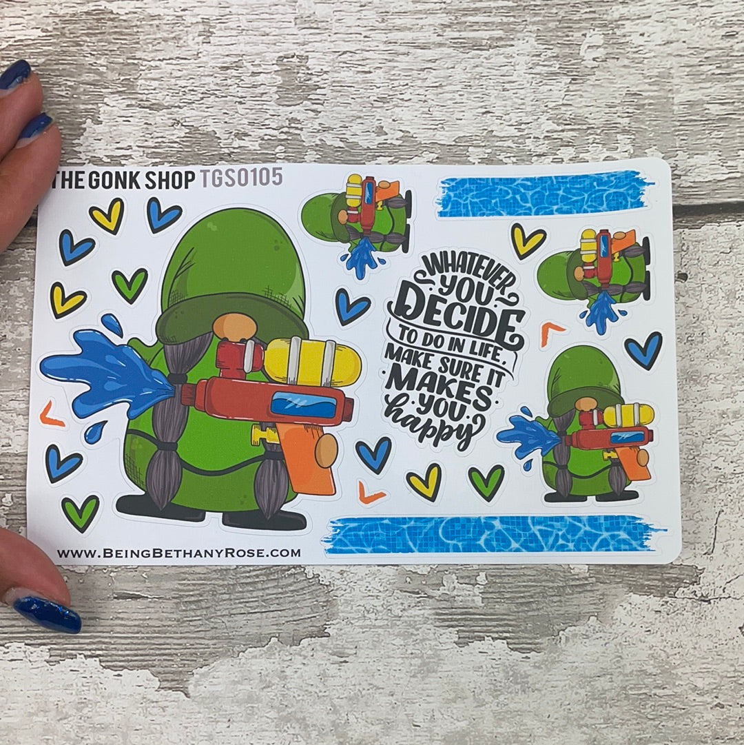 Water gun Gretel Gonk Stickers (TGS0105)