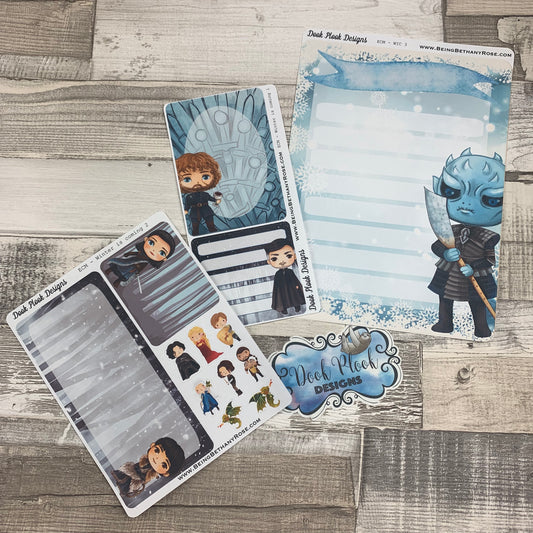 Erin Condren Month Note Pages (Winter is coming)