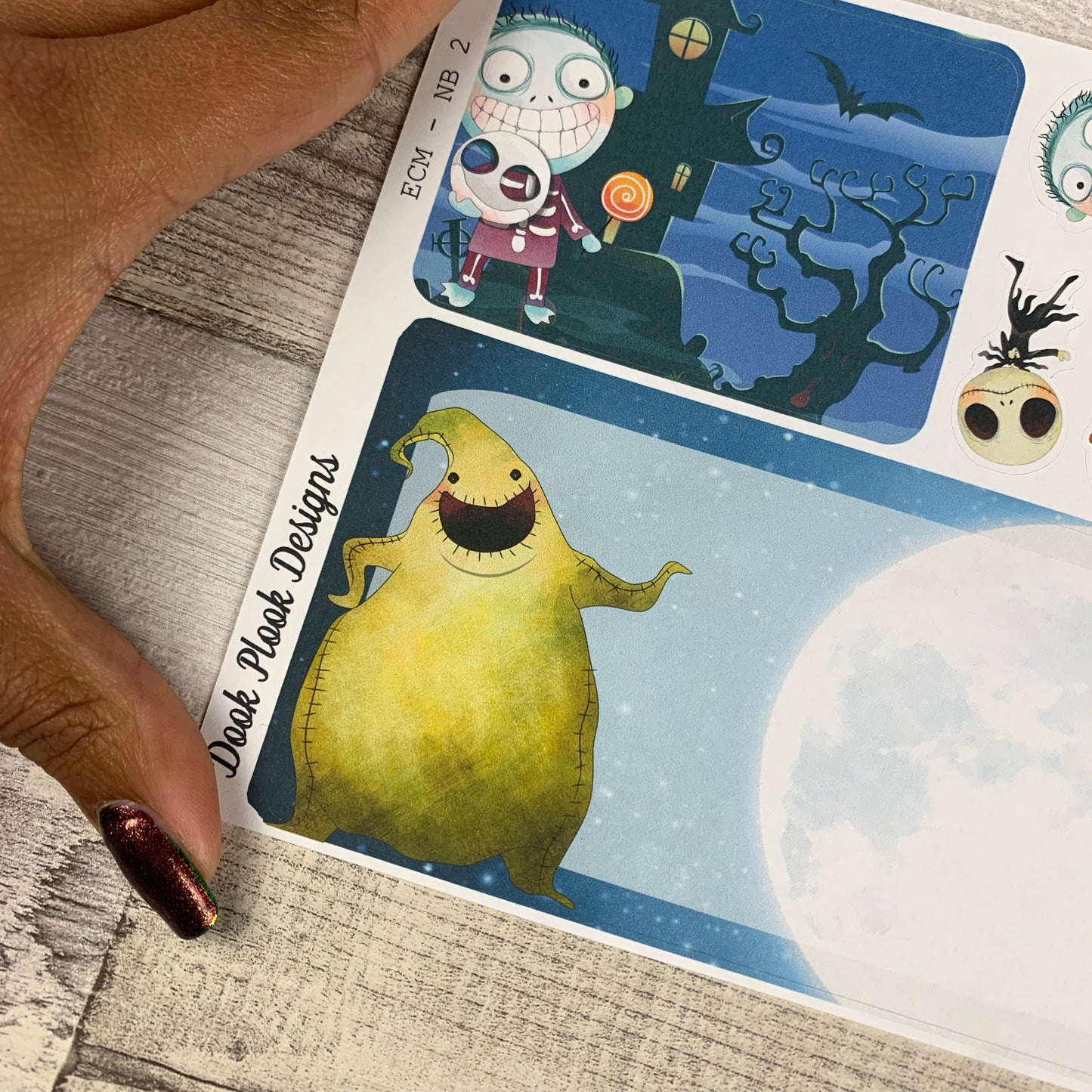 Erin Condren Month Dashboard Note Pages (Nightmare before)
