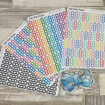 Half box scalloped check list stickers (DPD2018)