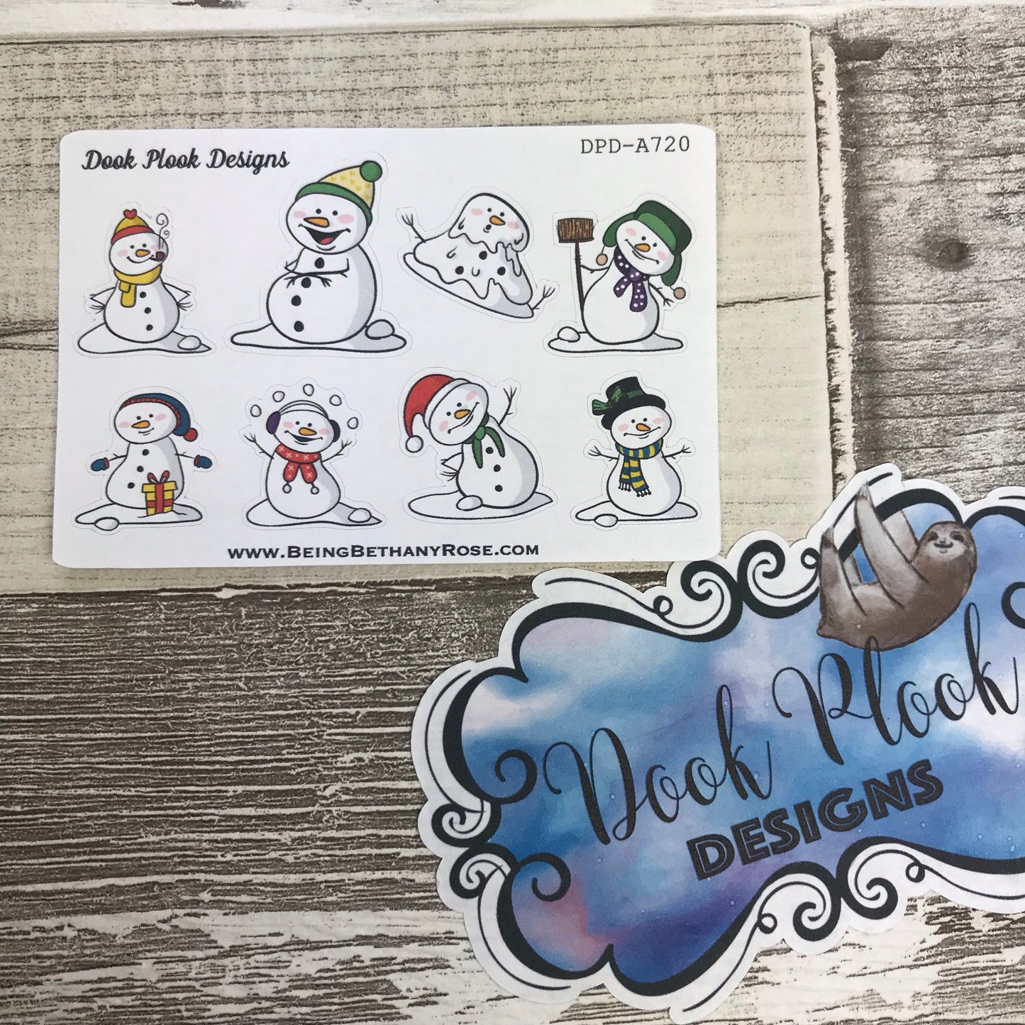 Snowmen / Snowman stickers (Small Sampler Size) A720