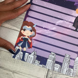 Erin Condren Month Note Pages (Girl Superhero)