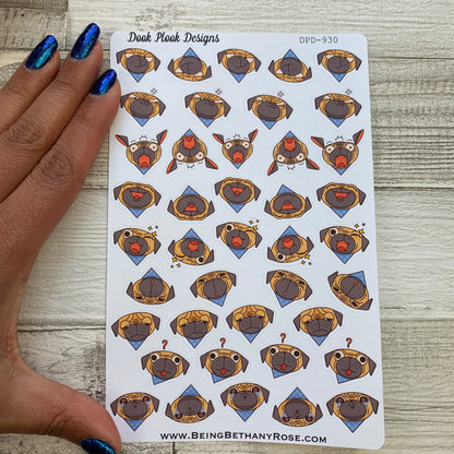 Pug - emoji stickers (DPD930)