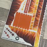 (0568) Passion Planner Daily Wave stickers - Flames