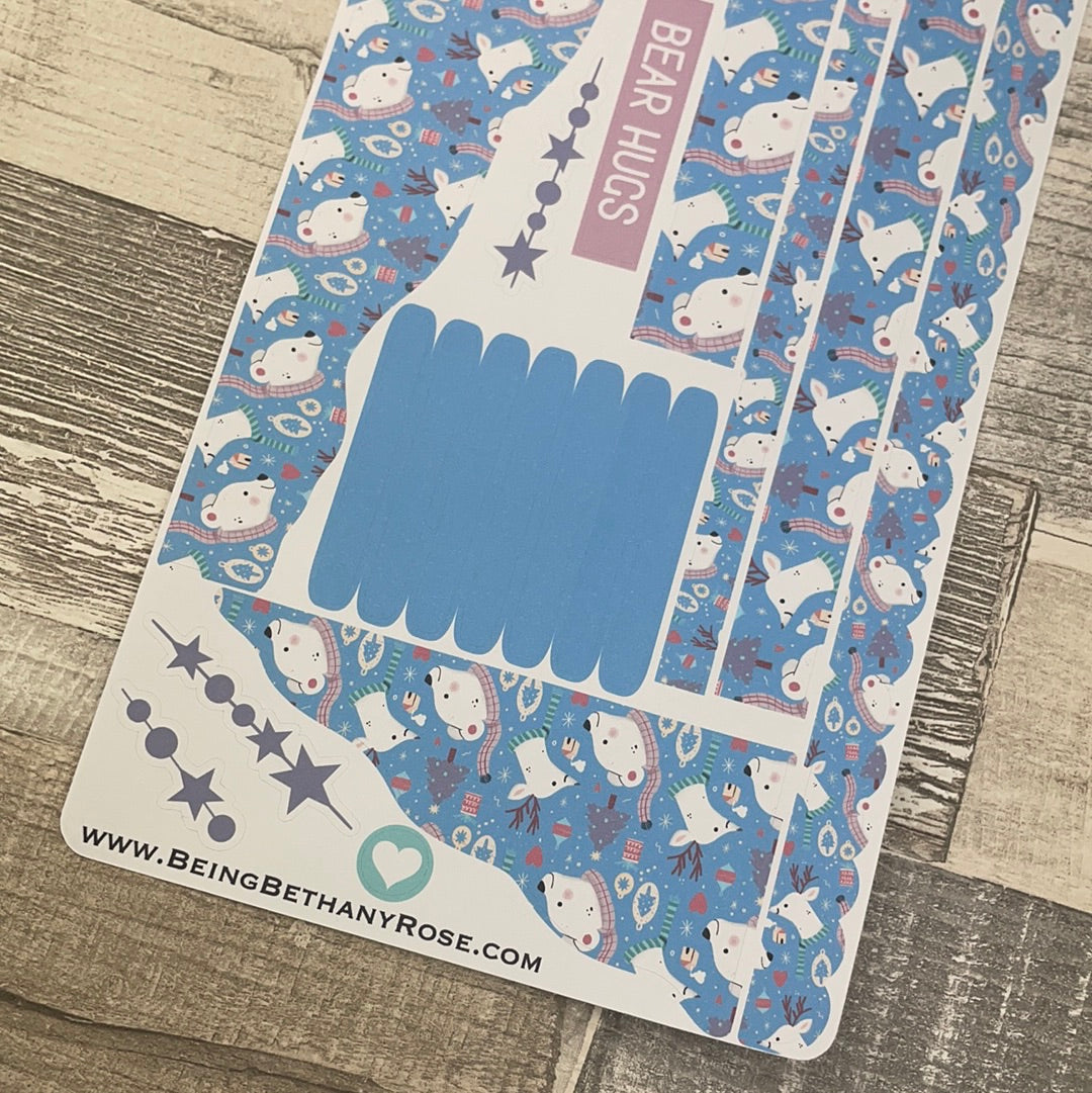 (0599) Passion Planner Daily Wave stickers - polar bear