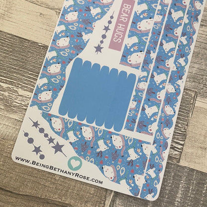 (0599) Passion Planner Daily Wave stickers - polar bear