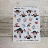 American Girl (Flag) stickers (DPD1460)