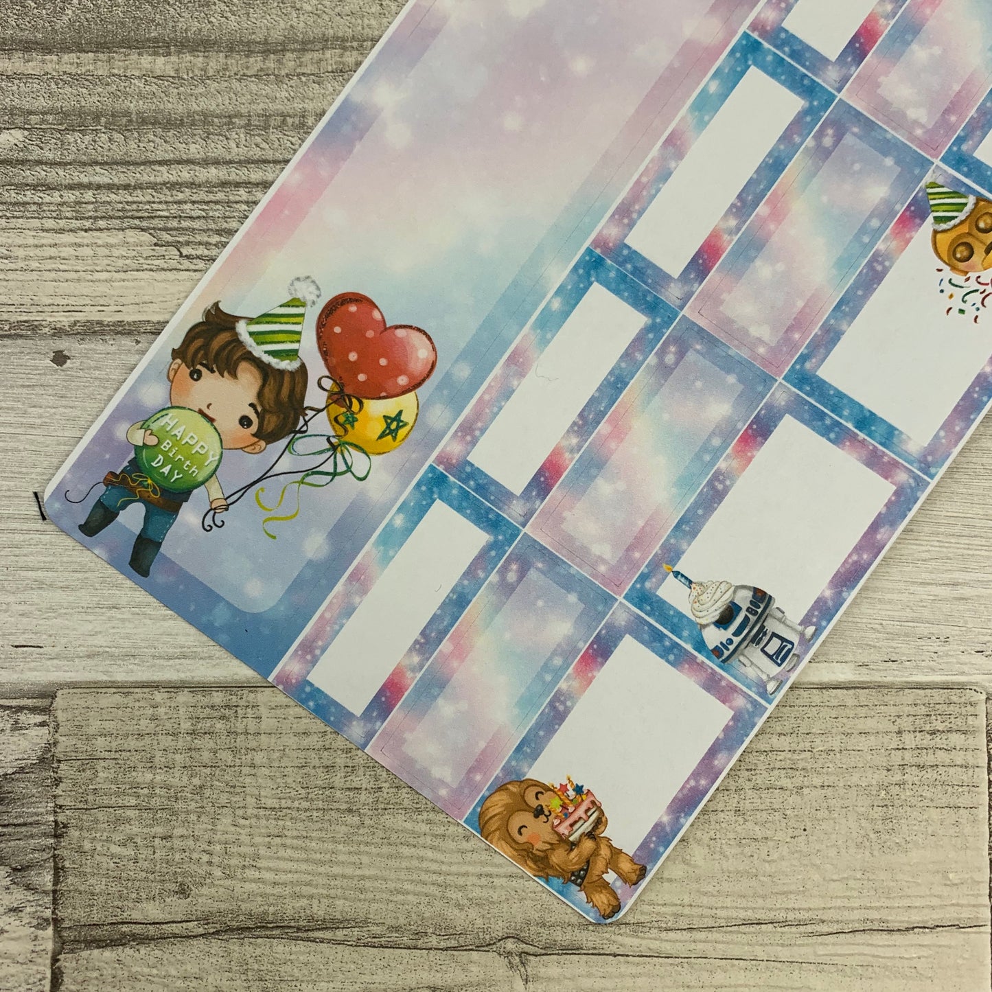 May the Force Birthday Monthly View Kit (can change month) for the Erin Condren Planners