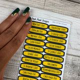 UK Holidays days stickers (DPD1478d Choose your own colour)