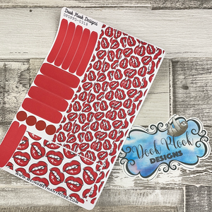 (0318) Passion Planner Daily stickers - Lip Biting
