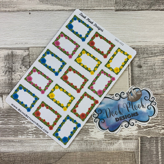 Flower Half Box stickers (DPD002)