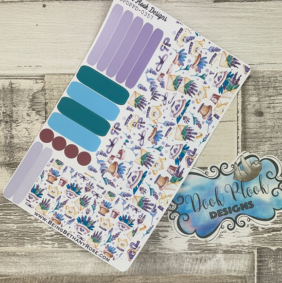 (0357) Passion Planner Daily stickers - Lavender Party