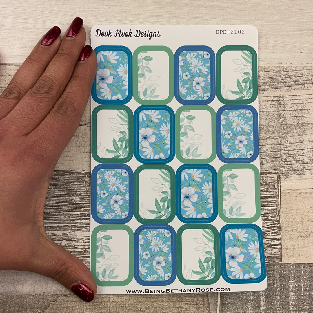 Summer Flowers half box stickers (DPD2102)