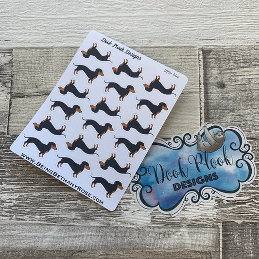 Dachshund (sausage dog) stickers (DPD506)