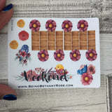 Butterfly and flower week sticker set (DPD465)
