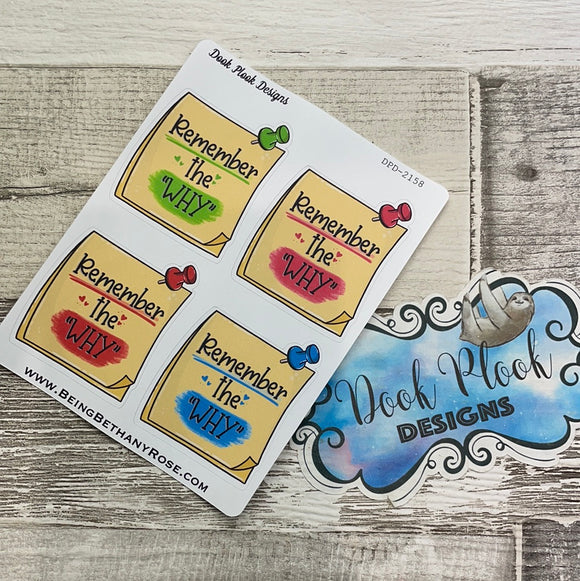 Remember Why Motivational quote stickers (DPD2158)
