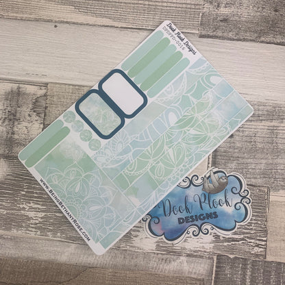 (0016) Passion Planner Daily stickers - Mint reflections
