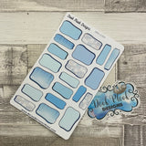 Blue Snow Hand drawn box stickers (DPD2369)