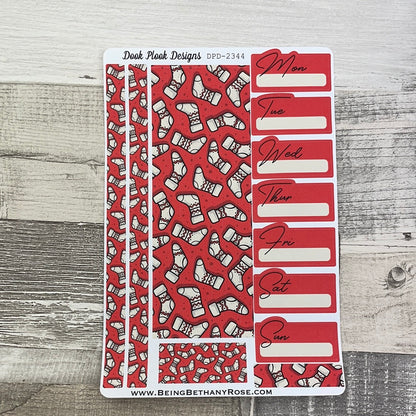 One sheet week medium passion planner stickers - Stockings! (DPD2344)