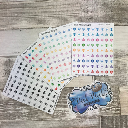 Asterisk stickers (DPD 777 abcd)