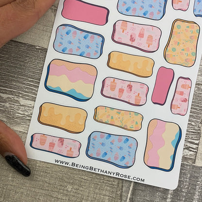 Kennedy Ice Cream Hand drawn box stickers (DPD2632)