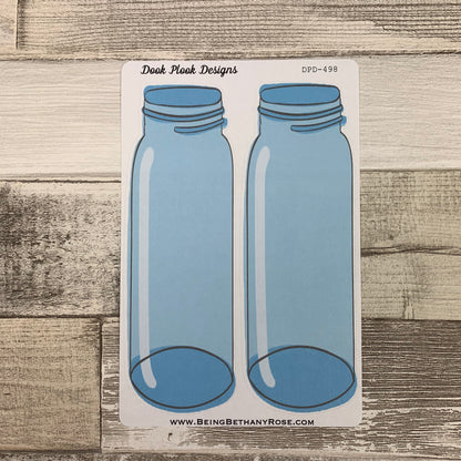 Large mason jar stickers (DPD498)