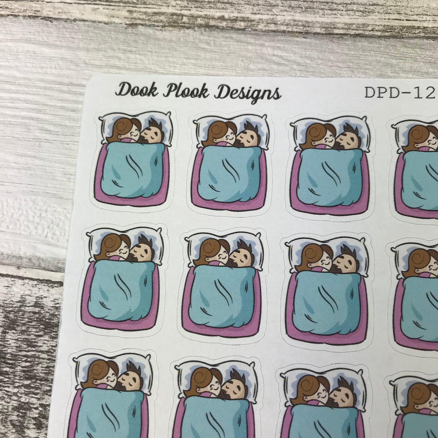 Couple sleepover stickers (DPD 1205)