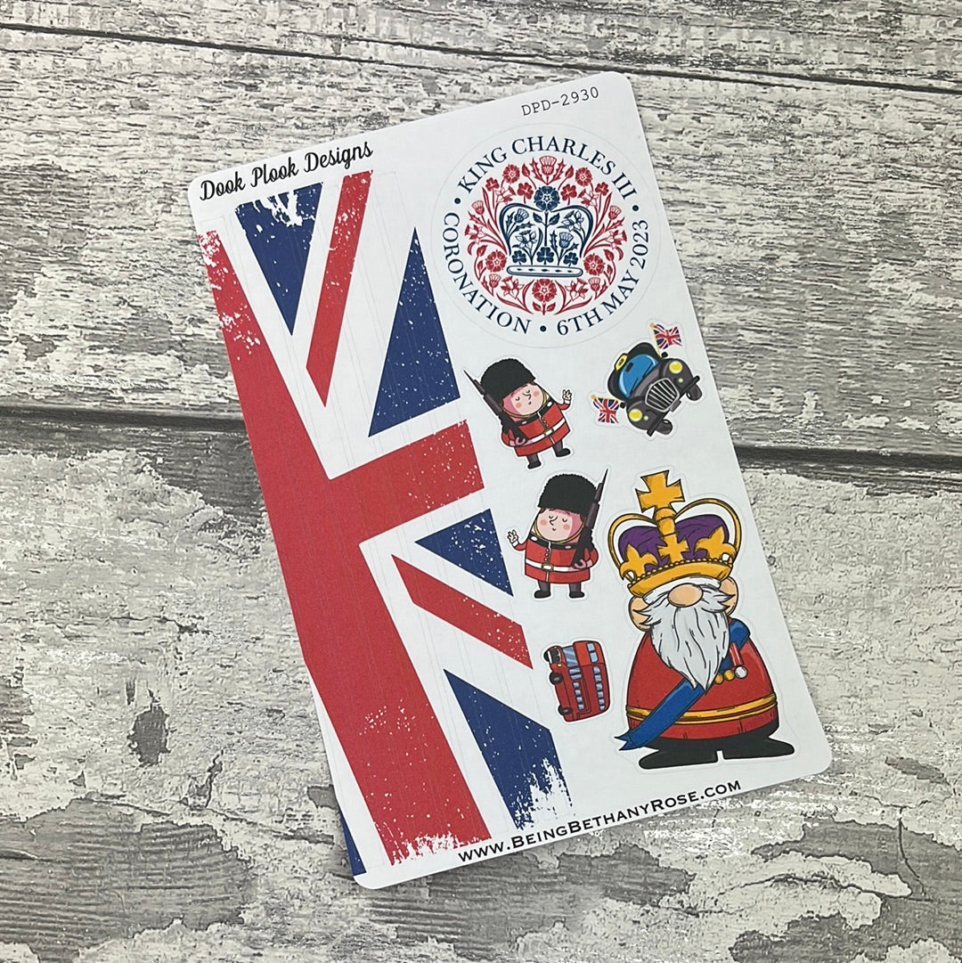 King Charles / Coronation Journal planner stickers (DPD2930)
