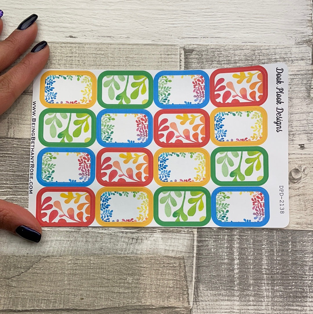 Rainbow half box stickers (DPD2138)