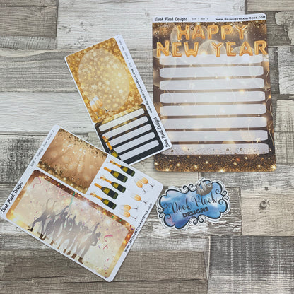 Happy new year Monthly View and Notes Page Kit for the Erin Condren Planners