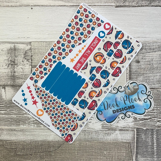 (0589) Passion Planner Daily Wave stickers - Christmas Bells