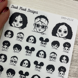 Peeping girl stickers (DPD2112)