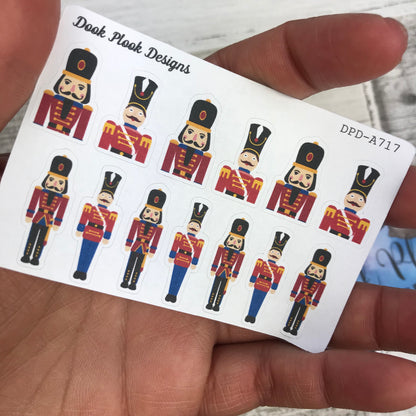 Nutcrackers Christmas stickers (Small Sampler Size) A717