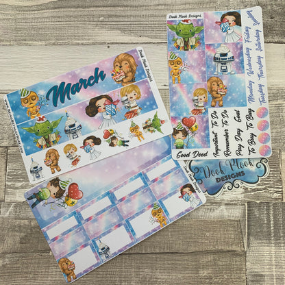 May the Force Birthday Monthly View Kit (can change month) for the Erin Condren Planners