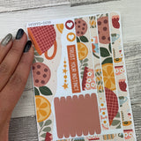 (0698) Passion Planner Daily Wave stickers - Tessa Orange