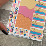 One sheet week planner stickers - Kennedy Ice Cream (DPD2633)