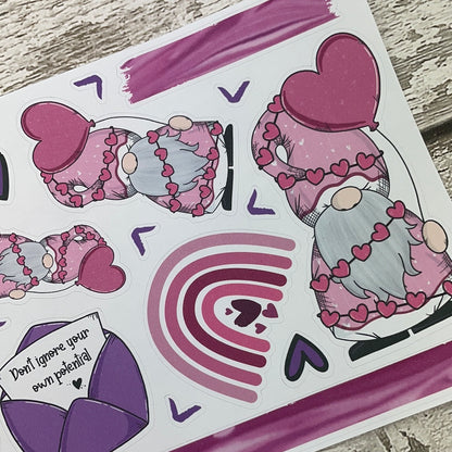 Valentines balloon Gnorman Gonk Stickers (TGS0153)