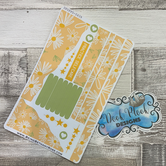 (0439) Passion Planner Daily Wave stickers - Flower Self Care